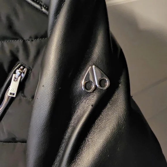 Mens Mens MOOSE KNUCKLE leather down Motorcyle Jacket - Picture 4 of 9